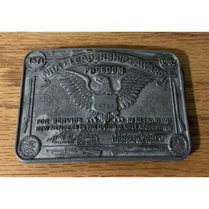 NRA Leadership Award Freedom National Rifle Assn Service Membership Belt Buckle